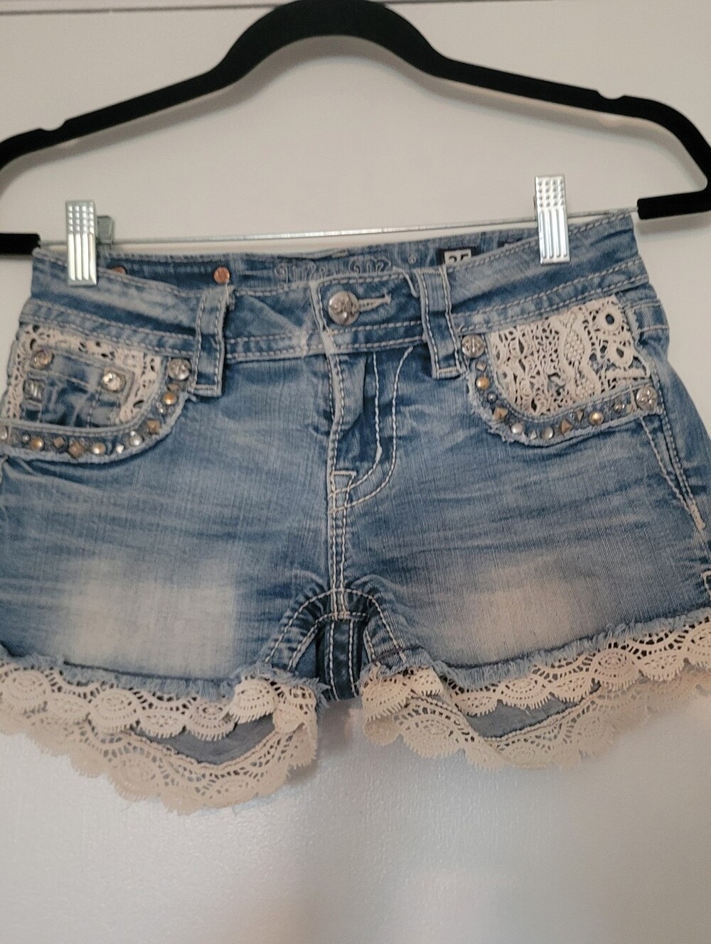 Miss Me Light Blue Embroidered  Denim Jeans